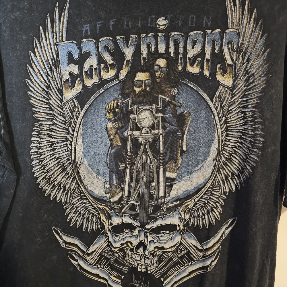 Affliction Easy Riders David Mann mens short sleeve shirt 3xl